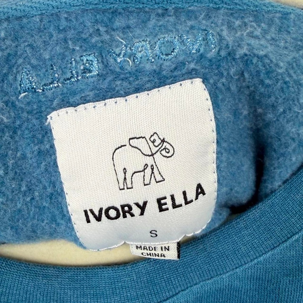 Ivory Ella tie dye fleece sweatshirt small colorful cozy sweatshirt - Picture 3 of 8